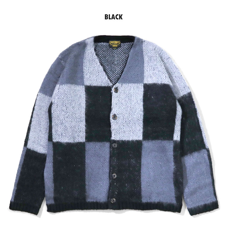 【クーポン対象外】UNIVERD72/ユニバード72 21732 MOHAIR TOUCH CARDIGAN(SQUARE) /モヘアタッチ カーディガン(スクエア) -全2色-/アクリル/秋/冬/ブラック/ネイビー/柄/カジュアル/ユニオンネットストア[21732]