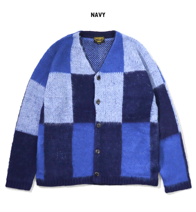 【クーポン対象外】UNIVERD72/ユニバード72 21732 MOHAIR TOUCH CARDIGAN(SQUARE) /モヘアタッチ カーディガン(スクエア) -全2色-/アクリル/秋/冬/ブラック/ネイビー/柄/カジュアル/ユニオンネットストア[21732]