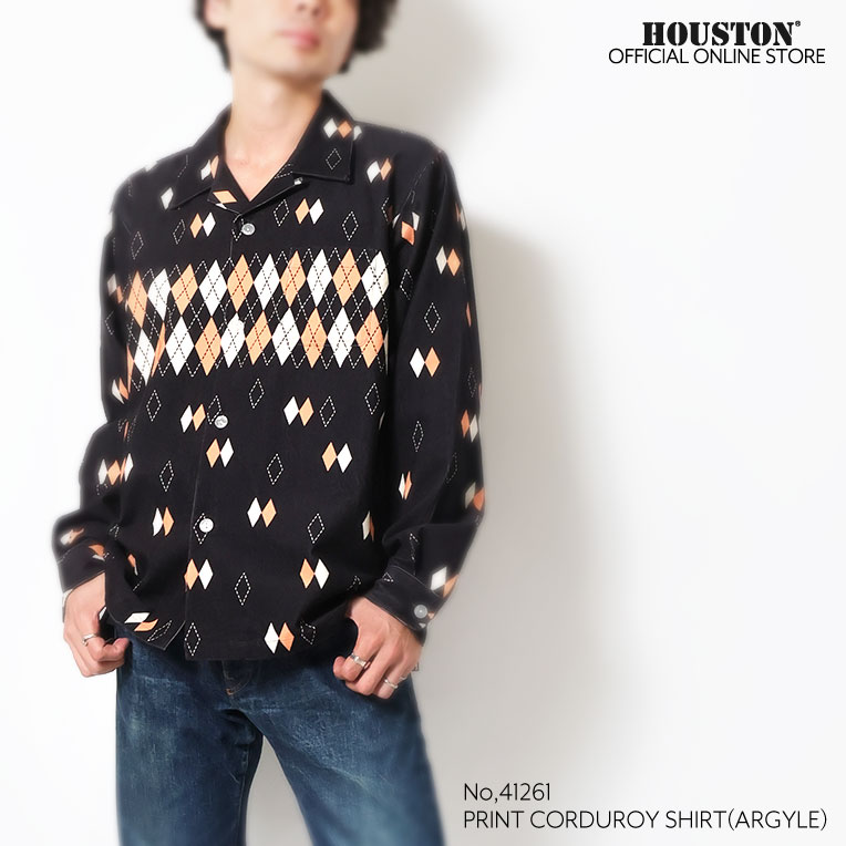 UNIVERD72 / ユニバード72 41261 PRINT CORDUROY SHIRT(ARGYLE) / プリントコーデ...