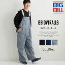 BB オーバー オールレディース パンツ Lupilien ルピリアン ボトムス サロペット 長ズボン ロング丈 紐 調節可能 ポケット 無地 ストライプ