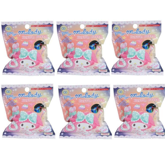 サンリオ マイメロディ 光るバスボール ピーチの香り 中身はランダム 6個入り さんりお バス トイレグッズ かわいい キャラクター グッズ プレゼント ギフト なないろ堂