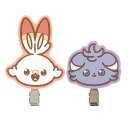 ポケピース ラバーヘアクリップ ヒバニー&ニャスパー ポケモン アクセサリー かわいい キャラクター グッズ プレゼント ギフト なないろ堂