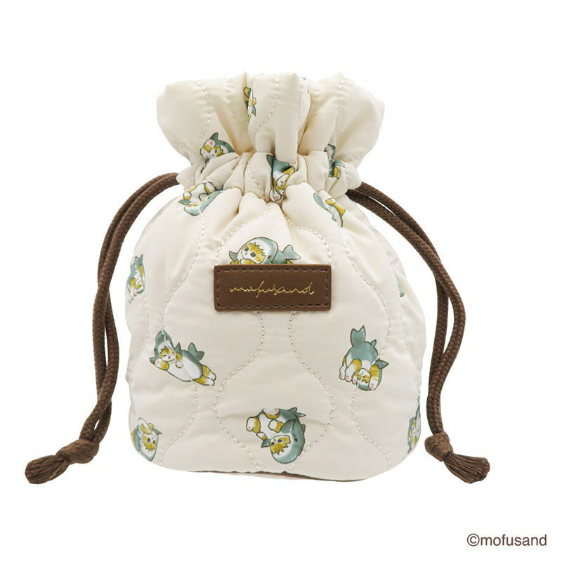 【送料無料】モフサンド キンチャク キルティング 巾着袋 さめ もふさんど バッグ ポーチ 財布 キャラ..