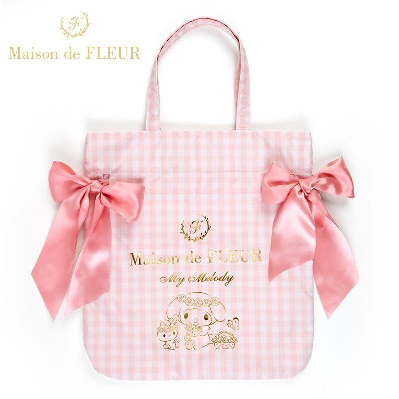 マイメロディ Maison de FLEUR(メゾン ド フルール) リボントートバッグ サンリオ キャラクター グッズ プレゼント ギフト なないろ堂