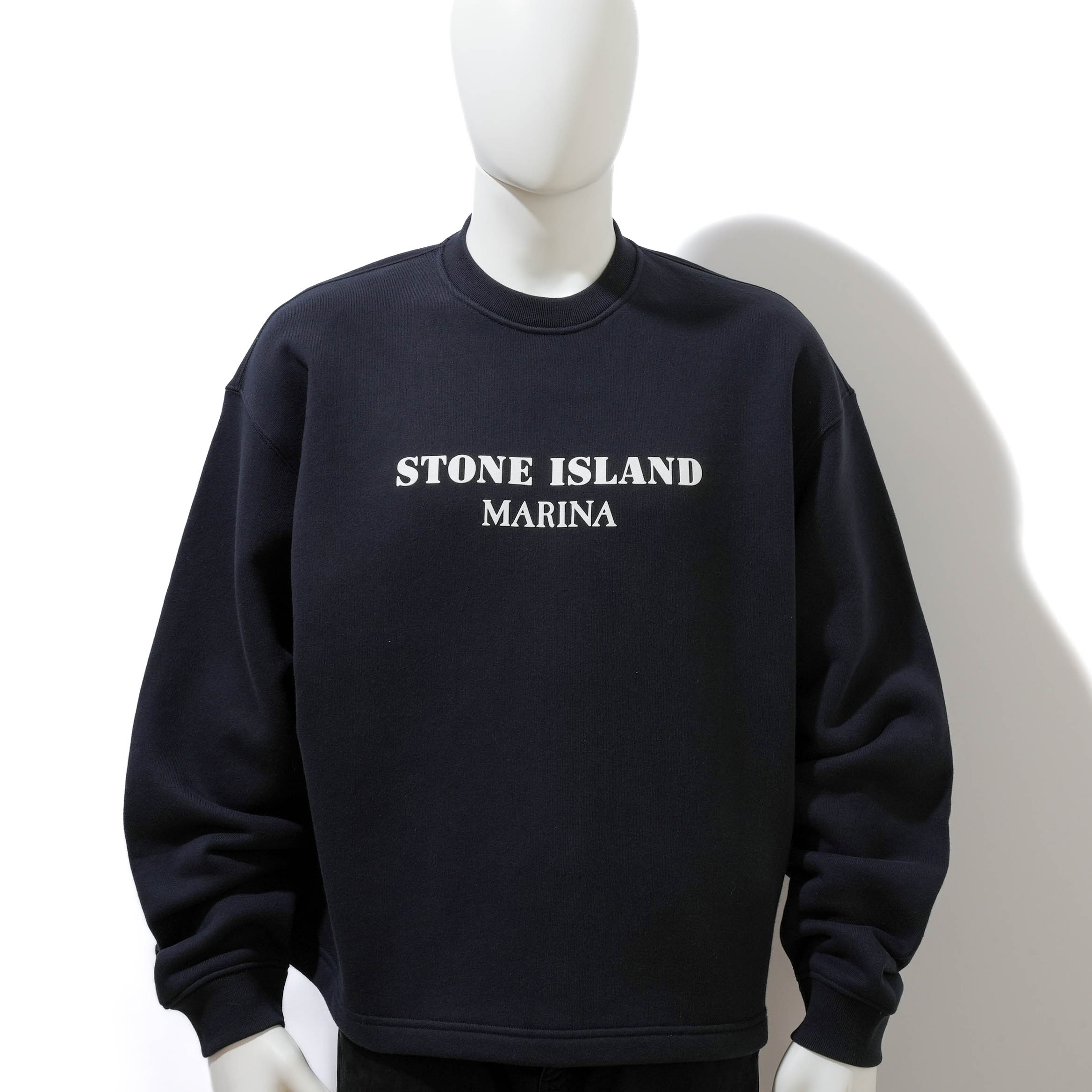 Stone Island MARINA ロゴ スウェットシャツ ストーンアイランド 紺 ネイビー スエット トレーナー メンズ 男性