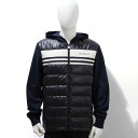 MONCLER フード付き ダウン カーディガン メンズ 男性 ネイビー 紺 アウター ジャケット