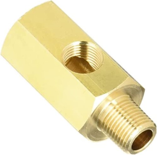 ジュラン(Juran)油圧計アダプター 油圧計用センサーフィッティング 六角三方 PT1/8 35750 ゴールド