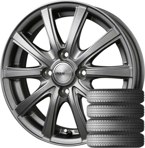 D,O,S SE-10R plus (14×4.5J 4-100 +45) メタリックグレー + BRIDGESTONE(ブリヂストン) NEWNO 155/65R14
