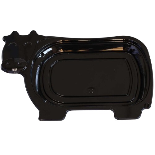 リスパック(Risupack) 使い捨て容器 A-PETうしさん 本体 黒 25枚入 日本製 内嵌合蓋 テイクアウト デリ..