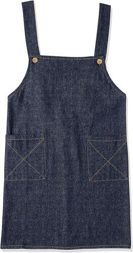 (ラニー) 子供用エプロン 綿100% デニム キッズ ネイビー 150 cm