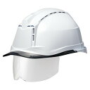 (ミドリ安全) 遮熱ヘルメット 作業用 PC製 シールド面 通気孔付 SCH19PCLVS RA3 UP4 ウインドフロー ホワイト/スモーク