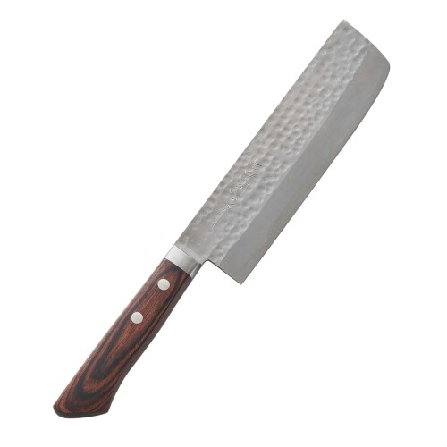 吉利 ステンゴールド 鎚目打包丁 菜切 165mm 国産 日本製 職人 手造り 鍛造 両刃 永切れ 野菜