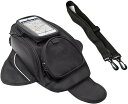 Ansimple バイク用 タンクバッグ ツーリングタンクバッグ マグネット式 追加マグネット付き 2WAY ショルダーバッグ 大容量 ブラック 脱落防止ベルト...