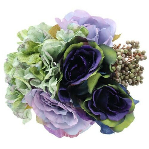 造花 シルクフラワー 『ローズ&ハイドレンジャブーケ ブルー VE6978』