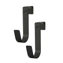 Itisyou ドアフック ゴミ袋 フック ゴミ袋ハンガー s字フック ドア ドア 収納 タオル ゴミ袋フック 取付け簡単 省スペース 2個入り (ブラック)