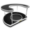 Stow-n-Spin Deluxe 360度 回転式 2段 スパイスラック 調味料入れ 収納ラック ターンテーブル 回転台
