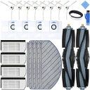 EATBALE 掃除機交?部品対応Ecovacs用 Deebot T10 Plus掃除機用スペアパーツ、メインブラシ2個、サイドブラ8個、Hepaフィルター4個、モップパッド4個、ダストバッグ4個、クリーニングウエス、ク