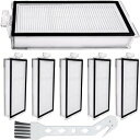 EATBALE 6PCS エアフィルターQ7、Q7+、Q7 Max、Q7 Max+、Q8 Max、Q8 Max+、T8、Q5 Pro および Q5 Pro+ ロボット掃除機用 交換フ洗えるフィルターアクセサリー 1PC クリーニングブラシ付き