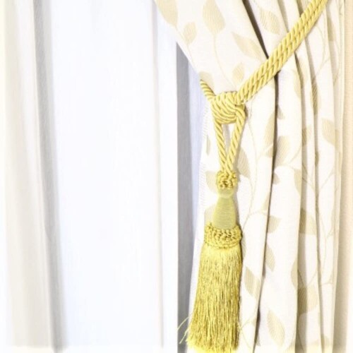 INTERIX カーテン留め おしゃれ 1つふさタッセル イエロー JT-1-YE-S