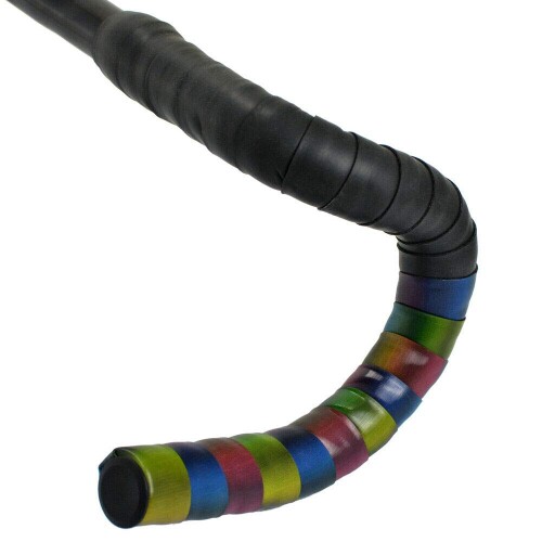 VELO VLT-3114 TPU Handlebar Tape Rainbow/Black, VL2165