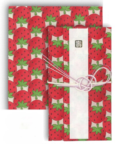 フォーラムアート ハンカチ心込袋 いちご 赤 F-100