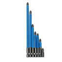 zmart アンチスリップ ビット 7本 25mm 50mm 65mm 70mm 90mm 127mm 150mm 電動ドライバー インパクトドライバー 六角シャンク HEX 6.35mm 滑り止め 磁気 ビット