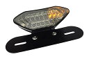 Karun 汎用 12V バイク LEDテールランプ ウインカー 内蔵 ミニモト ナンバー灯 ステー付 (スモーク)