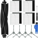 ユフィー L50 / L60 / L60 SES / L50 SES ロボット掃除機交換部品と互換性のあEATBALE アクセサリー交換部品キット 、メインローラーブラシ x 1、HEPAフィルター x 4、サイドブラシ x 4 スペアパーツ