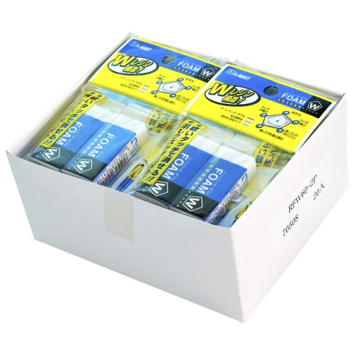 サクラクレパス 消しゴム フォームイレーザーダブル60 2P×20個 RFW60-2P(20)