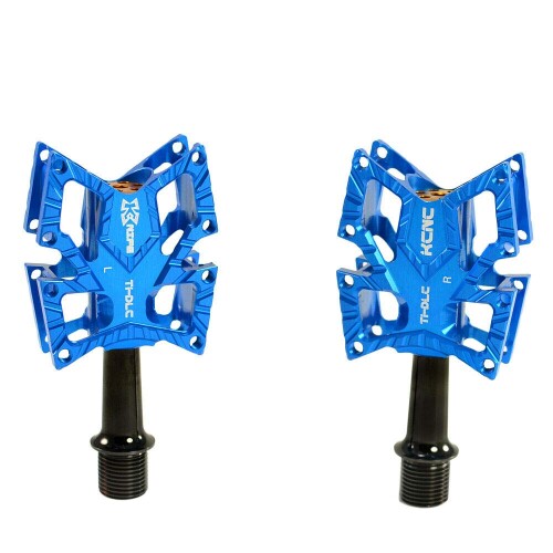 KCNC KNIFE Titanium Spindle Road Platform Pedals, Blue, KPED01-TI-BL, SK2175