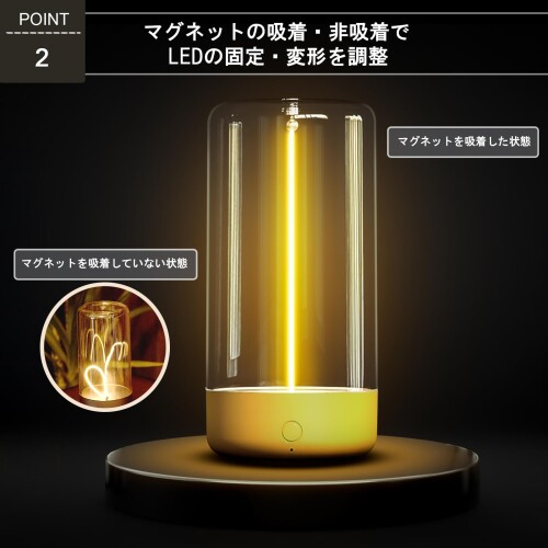 AUGE LIGHT タッチセンサー 間接照明 ベッドサイドランプ USB充電式 ナイトライト 三段階調光 目に優しい 明るさ調節 ベッドサイドライト LEDライト 卓上ライト インテリア SE プレゼント (イ