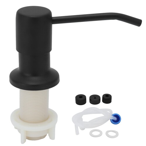 ソープディスペンサー 液体石鹸ディスペンサー 埋め込みディスペンサー キッチンシンク用 304ステンレ..