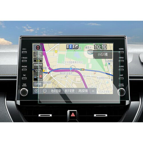 2022新型 トヨタ カーナビ 保護フィルム 9インチ RAV4 50系/カロー/カローラクロス/カローラ ツーリング/カローラ スポーツ ナビフィルム ガラスフィルム 9H硬度 強化ガラス製 キズ防止 汚れ