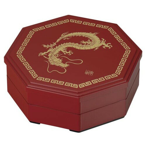 ミタニ 山中漆器(Mitani) 8.0八角二段オードブル重 中華龍 M18085-5