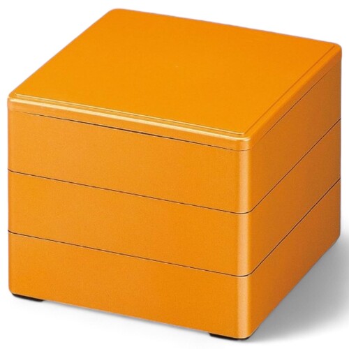 J-kitchens 漆器 重箱 3段 4.5寸 彩 金 13cm 樹脂製 お重 お重箱 日本製