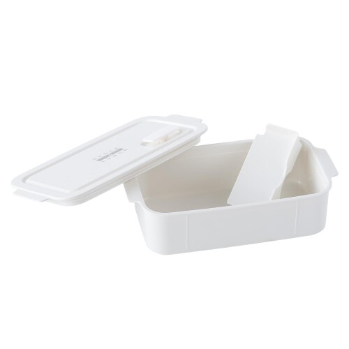 オーエスケー（OSK) バターケース バルブ付 密閉 保存容器 カッター になる 仕切り付き 500ml 日本製 STL-500-B