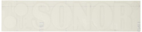 SONOR ソナー ロゴ・ステッカー白 SN-LS1993WH