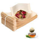 YFFSFDCお茶バッグ100入り (6cm×8cm)使い捨て 袋 ティーバッグ 巾着袋 不織布ティーパック 強力な浸透 天然 コーヒー のフィルター ルースリ...