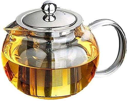 ガラス ティーポット 耐熱 耐冷 かわいい ずんぐり ホット コーヒー 紅茶 に (950ml.)