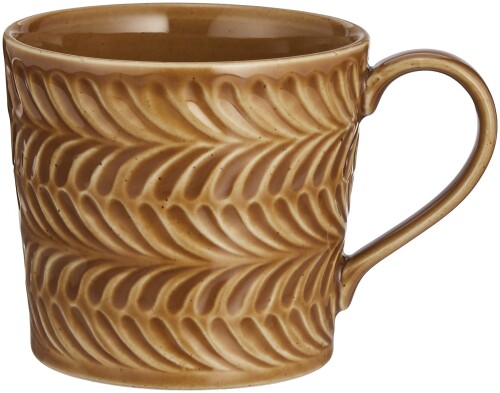 石丸陶芸(HASAMI Porcelain) 波佐見焼 マグカップ コップ 約350ml ローズマリー コハク ブラウン 日本..
