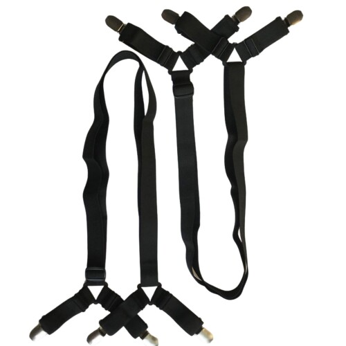 geneX シーツ ずれ防止 敷きパッド 布団 クリップ 固定 2個セット (ブラック)