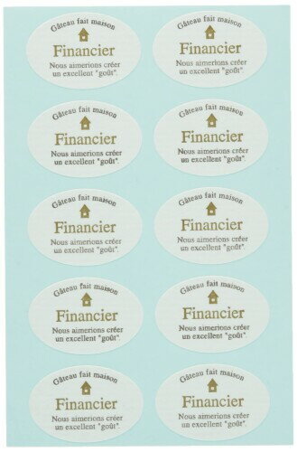 ヘッズ(Heads) 日本製 ケーキシール ハンドメイド フィナンシェ W30×H20mm 奉書紙 200枚 HEADS HCK-3S