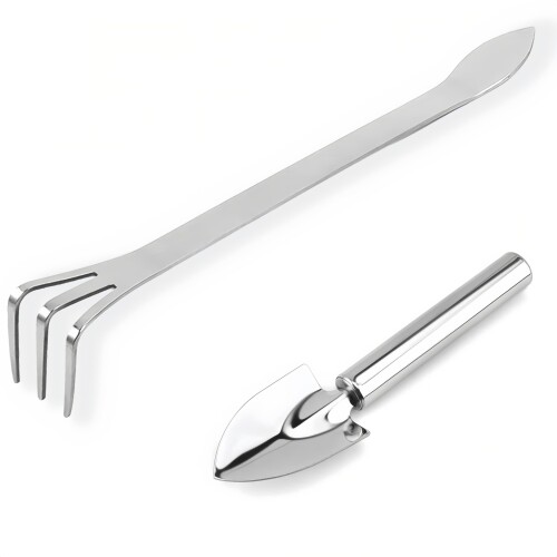 KERURU スコップ 園芸 ミニ 熊手 ステンレス製 移植コテ 盆栽 道具 除草 園芸ツール 小型 ガーデニング..