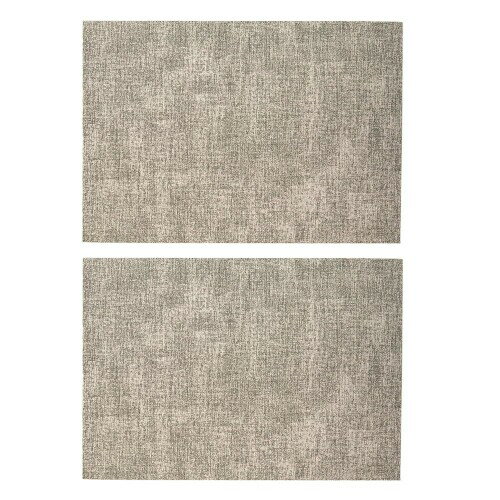 MILASIC レザーランチョンマット 2枚セット グレージュ ランチョンマット おしゃれ 食卓マット マット 43×30cm レザー調 汚れ 撥水 ランチマット テーブルマット プレースマット 洗える 北