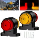 Ygmylandbb トラック用 LED サイドマーカーランプ 8led両面発光 路肩灯 側方灯 車幅灯 警告灯 12V/24V兼用 産業車 トラック トレーラ...