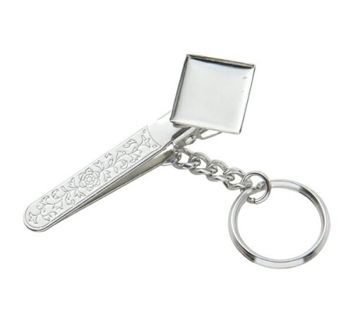 手芸金具 『ハンドバッグキーホルダー スクエア 17mm シルバー #8069S』