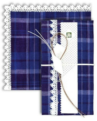 フォーラムアート ハンカチで出来た御祝儀袋「心込袋」 オーガニック 格子 F-802