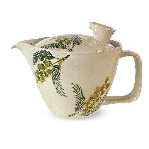 J-kitchens 急須 茶こし付き 240ml 1人用 ~ 2人用 波佐見焼 日本製 ミモザ （土物） ポット S イエロー