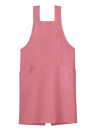 (フェイスミックス) H型胸当てエプロン ピンクベージュ L