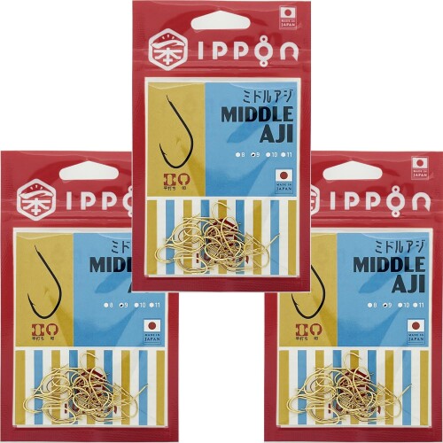 IPPON (一本) ミドルアジ ゴールドコート 9号/38本入 3袋セット